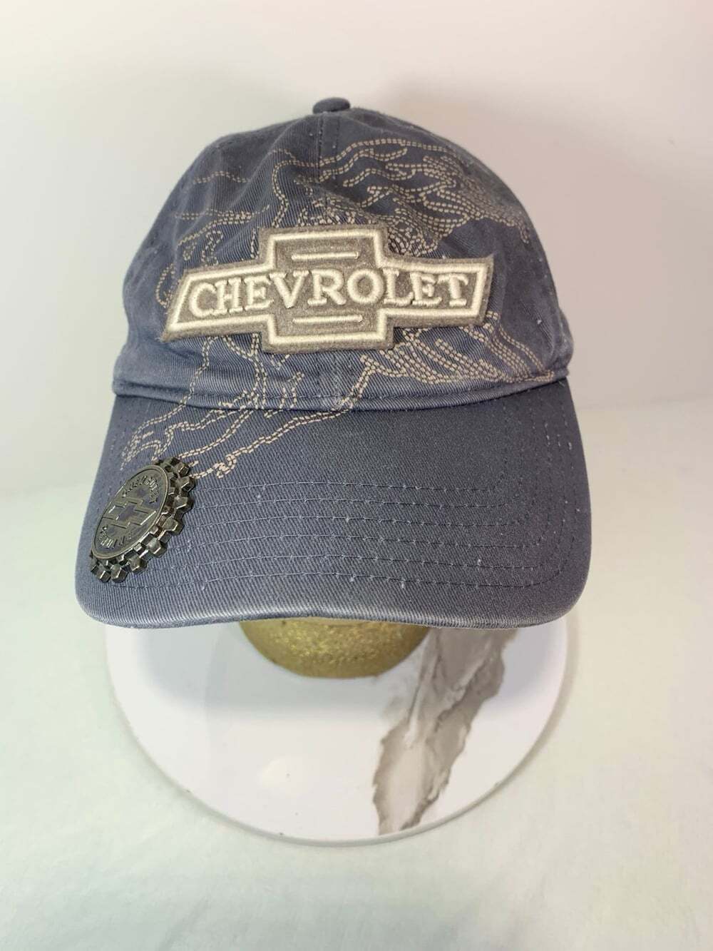 Chevrolet ball Cap Gray Faded Denim Cruisin Sports Adult GM